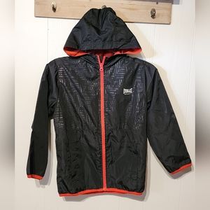 Everlast Sport Youth Jacket Lightweight Windbreaker Black Small 6 7 Hooded‎ A956